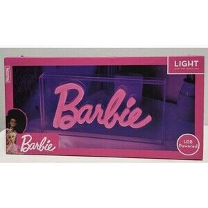 Paladone Barbie Logo LED Neon Pink Light USB Powered- NEW
